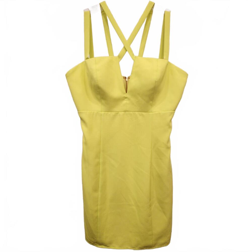 NWT X NBD Naven Twins Chartreuse mini dress size M